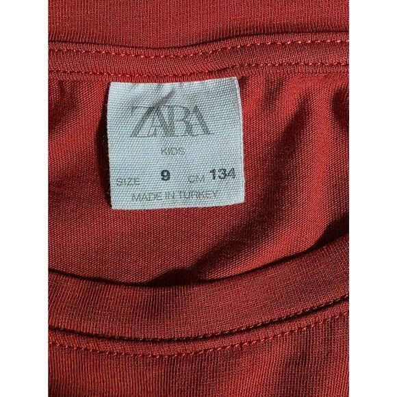 Zara red long-sleeved top Panda Mood Nap All Day Size 9 sleepy cozy shirt - Picture 4 of 6